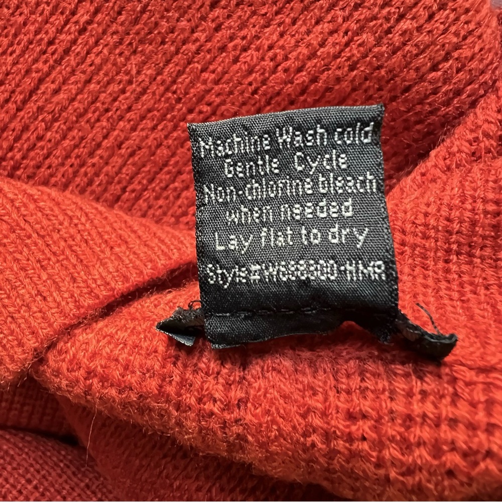 Tally Ho Womens Vintage Lagenlook Cardigan 1X Orange Dolman Oversize Pockets - Picture 8 of 8